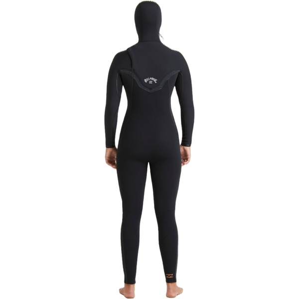 Billabong Womens Furnace Natural 5/4mm Hooded Chest Zip Wetsuit ABJW100218 - Black